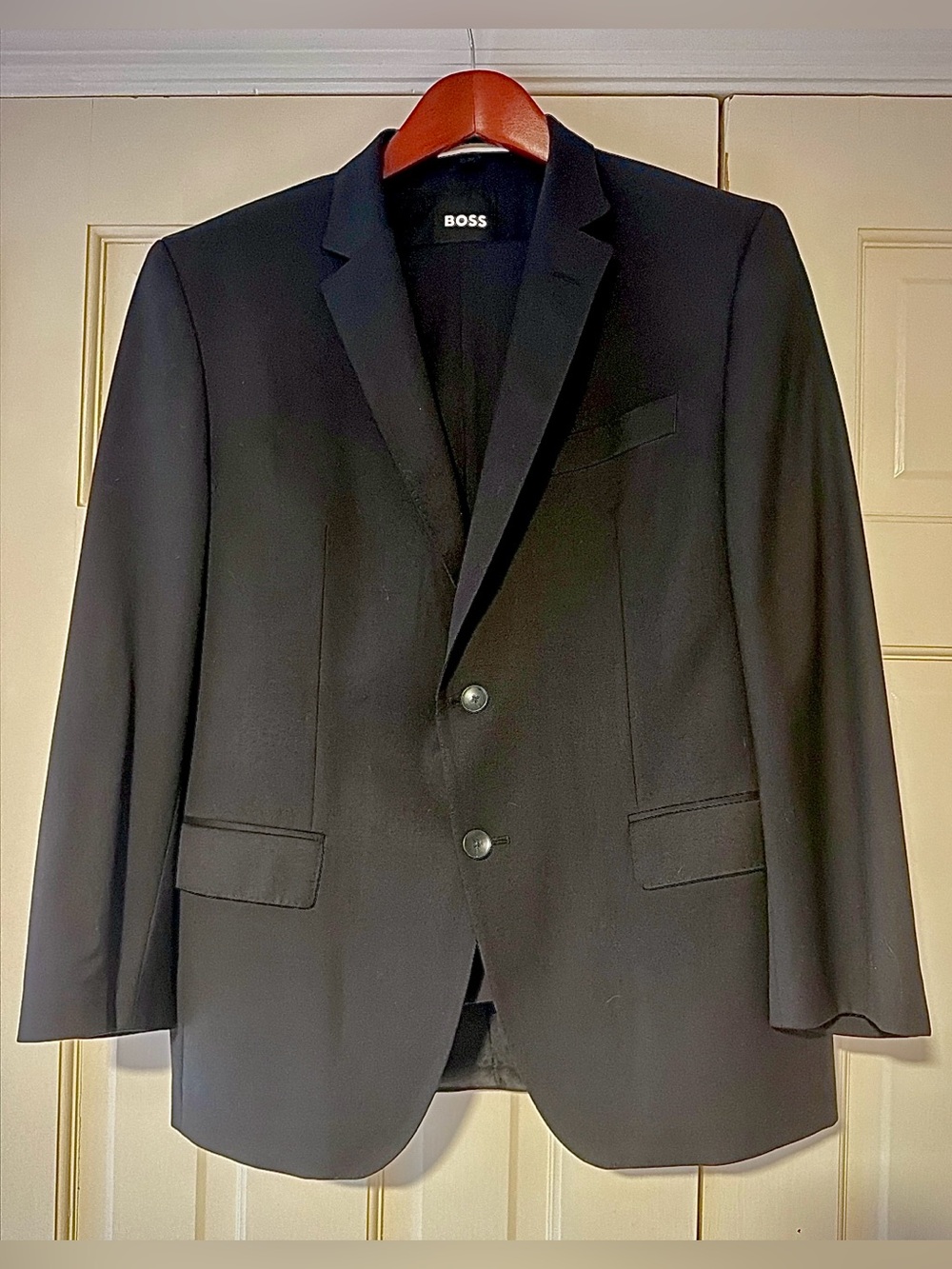 BOSS by Hugo Boss Black 2-Piece Wool Suit Men’s 38R 36x30 Classic Fit